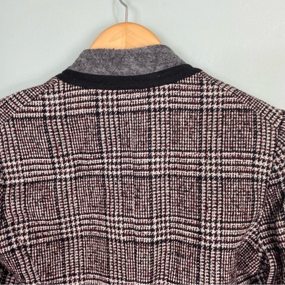 Veronica Beard Wool Blend Plaid Dickey Jacket Blazer Red Black Sz 4 - Picture 6 of 6